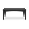 Fini 44 Inch Outdoor Coffee Table Slatted Top Modern Style Black Finish By Casagear Home BM315961