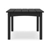 Fini 44 Inch Outdoor Coffee Table Slatted Top Modern Style Black Finish By Casagear Home BM315961