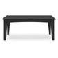 Fini 44 Inch Outdoor Coffee Table Slatted Top Modern Style Black Finish By Casagear Home BM315961