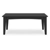 Fini 44 Inch Outdoor Coffee Table Slatted Top Modern Style Black Finish By Casagear Home BM315961