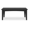 Fini 44 Inch Outdoor Coffee Table Slatted Top Modern Style Black Finish By Casagear Home BM315961