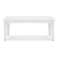 Fini 44 Inch Outdoor Coffee Table Slatted Top Modern Style White Finish By Casagear Home BM315962