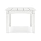 Fini 44 Inch Outdoor Coffee Table Slatted Top Modern Style White Finish By Casagear Home BM315962