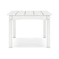 Fini 44 Inch Outdoor Coffee Table Slatted Top Modern Style White Finish By Casagear Home BM315962