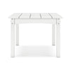 Fini 44 Inch Outdoor Coffee Table Slatted Top Modern Style White Finish By Casagear Home BM315962