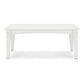 Fini 44 Inch Outdoor Coffee Table Slatted Top Modern Style White Finish By Casagear Home BM315962