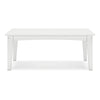 Fini 44 Inch Outdoor Coffee Table Slatted Top Modern Style White Finish By Casagear Home BM315962