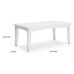 Fini 44 Inch Outdoor Coffee Table Slatted Top Modern Style White Finish By Casagear Home BM315962