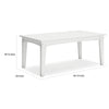 Fini 44 Inch Outdoor Coffee Table Slatted Top Modern Style White Finish By Casagear Home BM315962