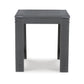 Wigo 22 Inch Outdoor Side End Table Slatted Top Modern Charcoal Gray By Casagear Home BM315967