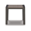 Neil 24 Inch Outdoor Side End Table Slatted Top Modern Gray Brown By Casagear Home BM315969