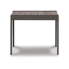 Neil 24 Inch Outdoor Side End Table Slatted Top Modern Gray Brown By Casagear Home BM315969