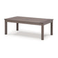 Karo 49 Inch Outdoor Coffee Table Slatted Top Modern Style Taupe Brown By Casagear Home BM315972