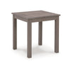 Karo 24 Inch Outdoor Side End Table, Slatted Top, Modern Style, Taupe Brown By Casagear Home