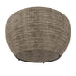 36 Inch Outdoor Coffee Table Curved Handwoven Resin Wicker Beige Finish By Casagear Home BM315974