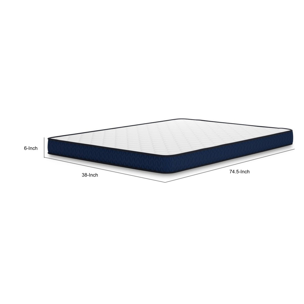 Liya 6 Inch Firm Twin Mattress Plush Foam Fill 4 Way Stretch Knit Cover By Casagear Home BM315982