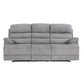 Leena 84 Inch Power Double Recliner Sofa Gray Chenille USB Solid Wood By Casagear Home BM315996