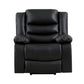 Carry 39 Inch Power Lift Recliner Chair Black Faux Leather Solid Wood By Casagear Home BM315997