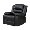 Carry 39 Inch Power Lift Recliner Chair Black Faux Leather Solid Wood By Casagear Home BM315997