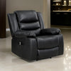 Carry 39 Inch Power Lift Recliner Chair Black Faux Leather Solid Wood By Casagear Home BM315997