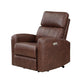 Eva 38 Inch Power Lift Recliner Chair Brown Faux Leather Solid Wood By Casagear Home BM315999