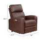 Eva 38 Inch Power Lift Recliner Chair Brown Faux Leather Solid Wood By Casagear Home BM315999