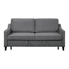 Katy 72 Inch Sleeper Sofa Convertible Pull Out Bed Solid Wood Gray Velvet By Casagear Home BM316003