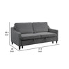 Katy 72 Inch Sleeper Sofa Convertible Pull Out Bed Solid Wood Gray Velvet By Casagear Home BM316003