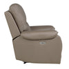 Perry 39 Inch Power Recliner Chair USB Solid Wood Taupe Gray Microfiber By Casagear Home BM316006