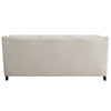 Mike 84 Inch Sofa Beige 2 Pillows Reversible Cushions Solid Wood By Casagear Home BM316014