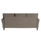 Sarah 80 Inch Sofa Brown Velvet Stitch Tufting Reversible Cushions By Casagear Home BM316018