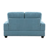 Stan 62 Inch Loveseat Blue Polyester Tufting Soft Cushions Solid Wood By Casagear Home BM316033