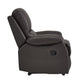 Drake 39 Inch Manual Recliner Chair Soft Brown Faux Leather Solid Wood By Casagear Home BM316040