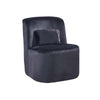 Suma 25 Inch Slipper Accent Chair with Pillow, Black Velvet Upholstery By Casagear Home