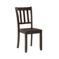 5 Piece Dining Table and Chairs Set Rectangular Slatted Cherry Brown By Casagear Home BM316085