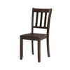 5 Piece Dining Table and Chairs Set Rectangular Slatted Cherry Brown By Casagear Home BM316085