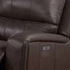 Elle 37 Inch Glider Chair Manual Recliner Cushioned Brown Faux Leather By Casagear Home BM316089