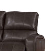 Elle 82 Inch Sofa Dual Manual Recliner Cushioned Seat Brown Real Leather By Casagear Home BM316093