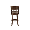 Gary 29 Inch Swivel Barstool Cushioned Seat and Open Back Cherry Brown By Casagear Home BM316104