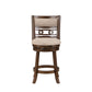 Gary 24 Inch Swivel Counter Stool Cushioned Seat Open Back Cherry Brown By Casagear Home BM316105