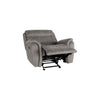 Folu 41 Inch Glider Chair Manual Recliner Cushioned Gray Faux Leather By Casagear Home BM316109