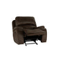 Talo 42 Inch Glider Chair Manual Recliner Cushioned Brown Faux Leather By Casagear Home BM316113