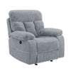 Charl 38 Inch Power Recliner Glider Chair USB Charger Light Gray Polyester By Casagear Home BM316120