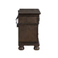 Rion 28 Inch Nightstand with 3 Storage Drawers USB Port Walnut Brown By Casagear Home BM316121