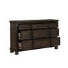 Rion 66 Inch Wide Dresser with 9 Storage Drawers Bun Feet Walnut Brown By Casagear Home BM316122