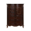 Leon 56 Inch Tall Dresser Chest 5 Drawer Cabinet Grooved Gold Brown By Casagear Home BM316127