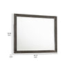 Zavi 32 x 40 Dresser Mirror Rectangular Glass Nutmeg Brown Finish By Casagear Home BM316128