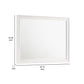 Zavi 32 x 40 Dresser Mirror Rectangular Shape Tempered Glass White By Casagear Home BM316129