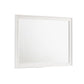 Zavi 32 x 40 Dresser Mirror, Rectangular Shape, Tempered Glass, White By Casagear Home