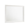 Zavi 32 x 40 Dresser Mirror, Rectangular Shape, Tempered Glass, White By Casagear Home